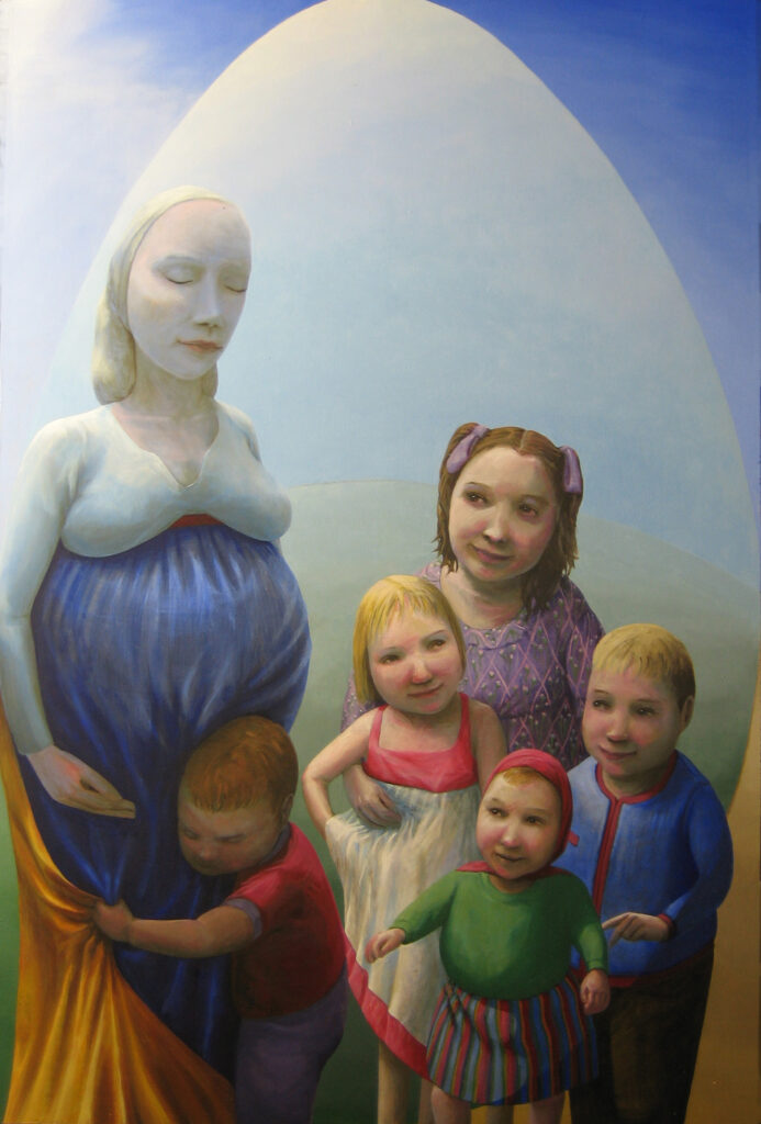 Mother Mary in fine-art